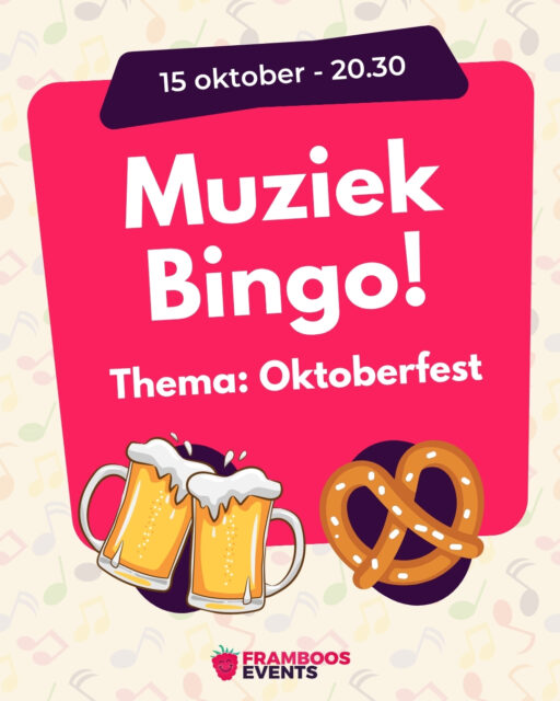 🍻🎶 MUZIEK BINGO – OKTOBERFEST EDITIE! 🎶🍻
Trek je lederhosen of dirndl uit de kast, want op 15 oktober om 20:30 uur gaan we er een gezellig Oktoberfest-feestje van maken! 🇩🇪🥨🍺
🎵 Herken de nummers, kruis je kaart af en maak kans op leuke prijzen!
👗🧔 Extra leuk: er is een prijs voor de best verklede groep! 🏆
Dus trommel je vrienden bij elkaar, kom verkleed en maak er samen een gezellige avond van! 🍻🎉
15 oktober | 20:30 uur | Muziek Bingo Oktoberfest
Prost! 🥳🍺